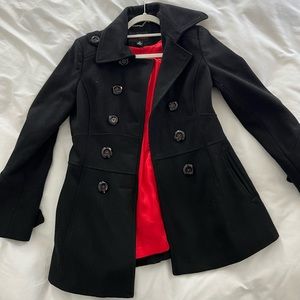 Miss Sixty size small black fitted peacoat